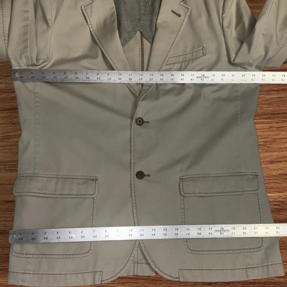 L.L. Bean Men’s Sport Coat Brown Long Sleeve Outdoor Patch Pockets ~ Size 44 - Picture 7 of 10